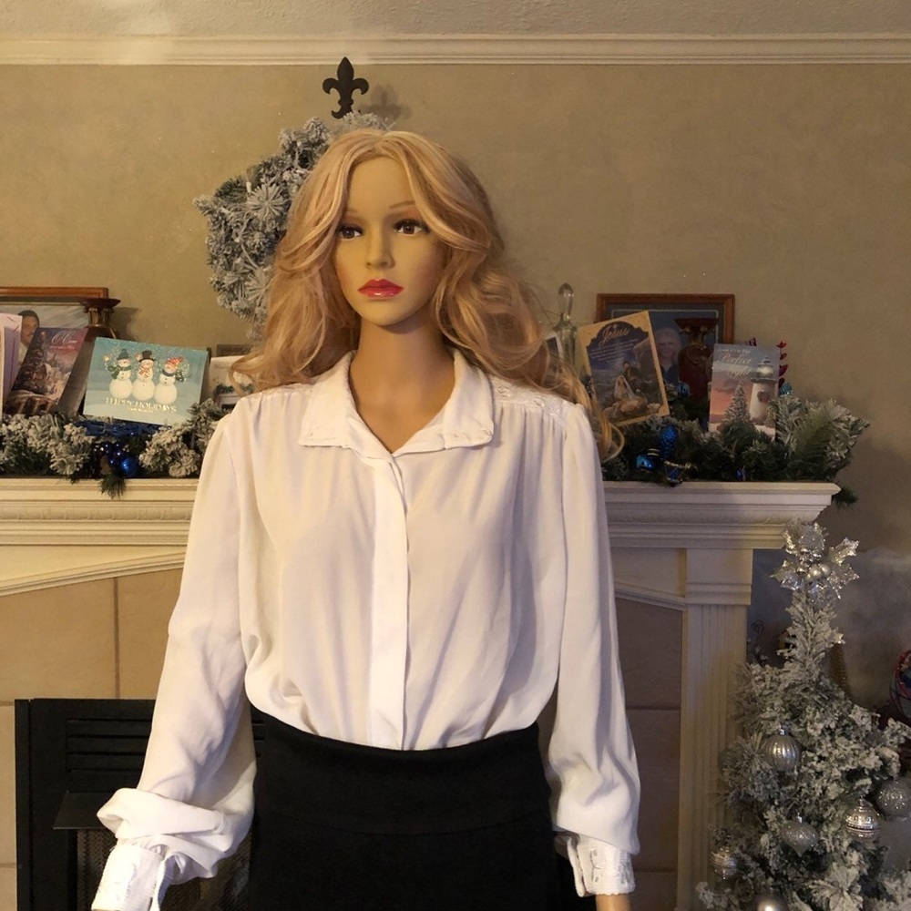 Dressy white button down shirt